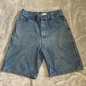 st. john’s bay denim bermuda shorts loose fit